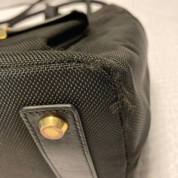 TUMI Larkin Hayes Triple Compartment Tote Bag Black Gold Travel Career Computer - Picture 12 of 16